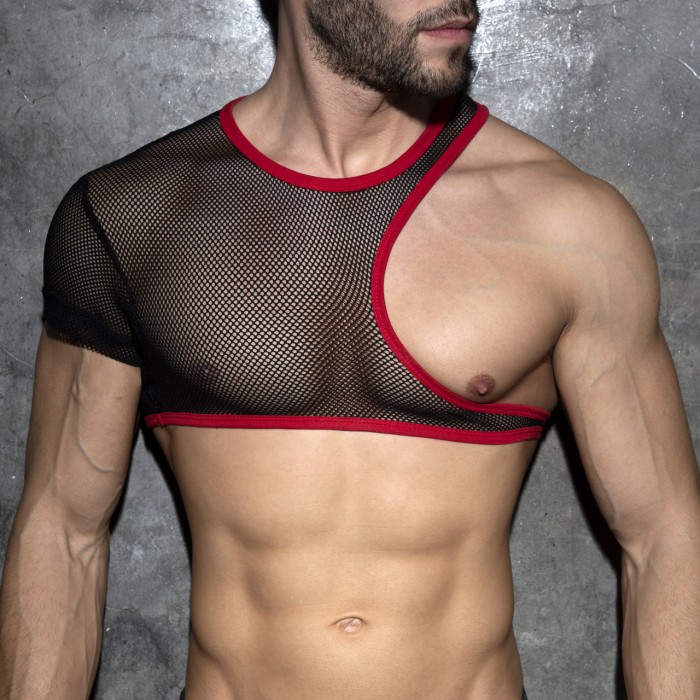 IRREGULAR MESH CROP TOP